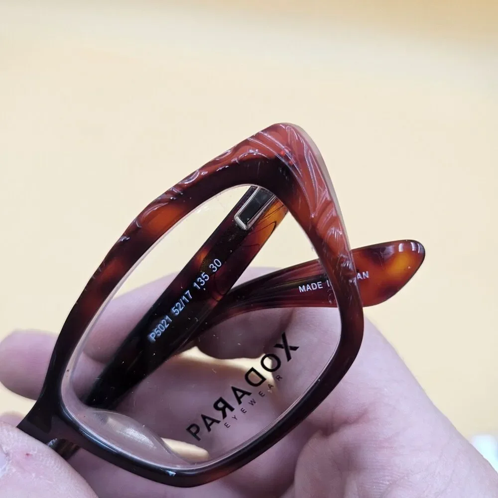 Paradox Collection Womens Cateye Eyeglass Frames P5021 Red Tortoise 52-17-135